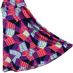 LulaRoe Multi Color Block Maxi Skirt